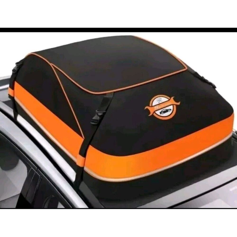 Sailnovo Rooftop Cargo Carrier 20 Cubic Feet Black Orange, New In Opened Box.